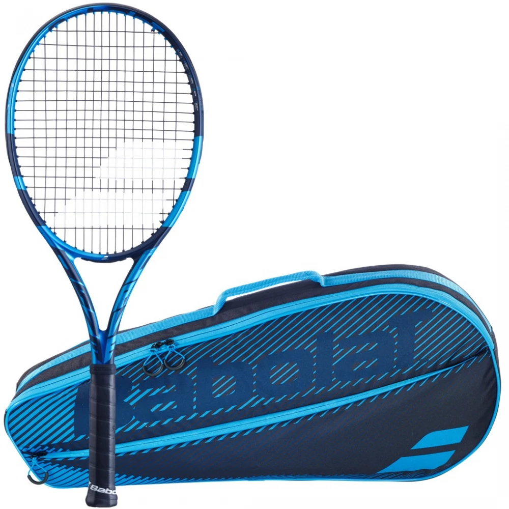 Babolat Pure Drive 26 Junior Tennis Racquet (Blue/Black) Bundled W Blue Essentials Racquet Holder