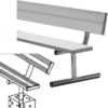 Permanent 15-Foot Bench W/ Back 1 Permanent 15-Foot Bench W/ Back -Tennis Equipment Shop 15 permanent bench back bepb15 1000 1000