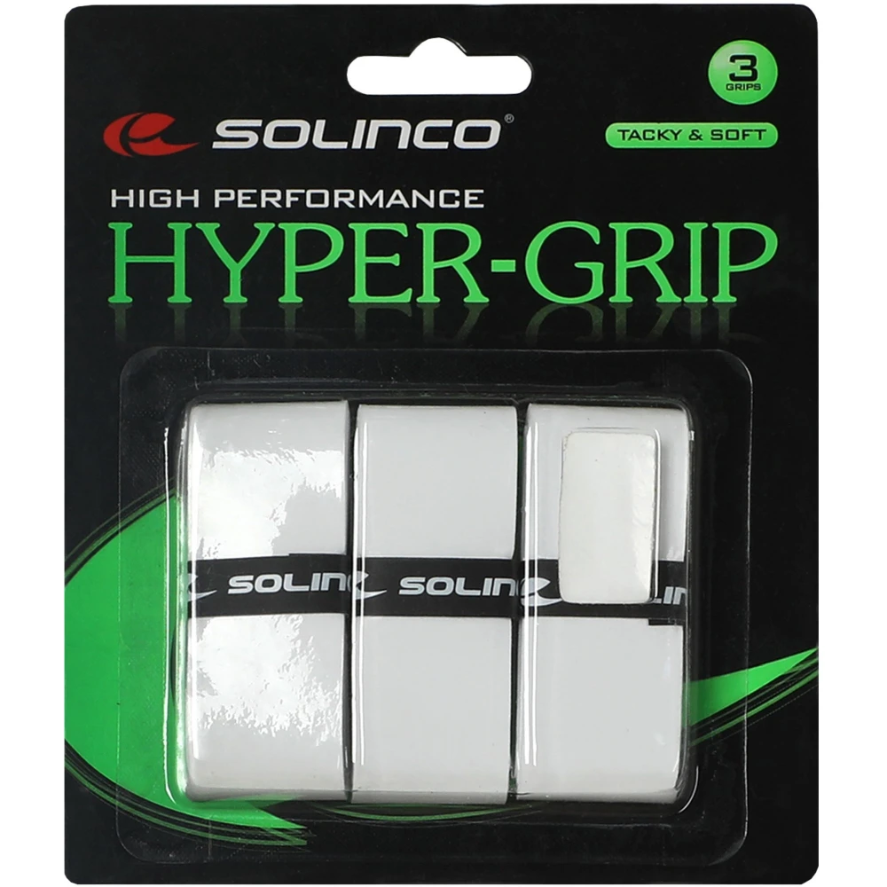Solinco HyperGrip White Overgrip (3 Pack) 3 Solinco HyperGrip White Overgrip (3 Pack)