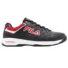 Fila Men’s Double 3 Bounce Pickleball Court Shoes (Black/White/Fila Red) -Tennis Equipment Shop 1PM00601 014 fila mens double bounce 3 pickleball court shoes black white fila red right 1000 1000