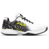 Fila Men’s Volley Zone Pickleball Shoes (White/Black/Safety Yellow) 2 Fila Men’s Volley Zone Pickleball Shoes (White/Black/Safety Yellow) -Tennis Equipment Shop 1PM01793 115 Fila Mens Volley Zone Pickleball Shoes WhiteBlackSafety Yellow a 1000 1000
