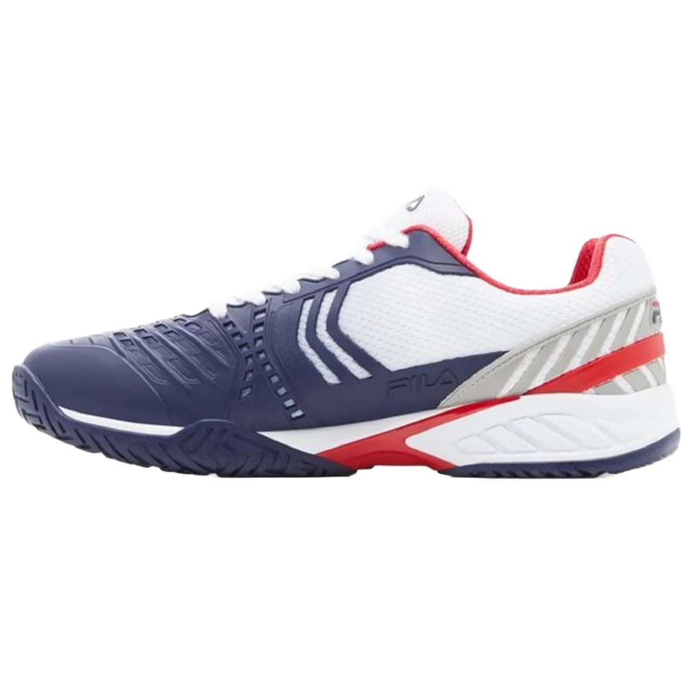 Fila Men’s Axilus 2 Energized Tennis Shoes (White/Navy/Red) 4 Fila Men’s Axilus 2 Energized Tennis Shoes (White/Navy/Red) - Image 2