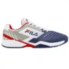 Fila Men’s Axilus 2 Energized Tennis Shoes (White/Navy/Red) -Tennis Equipment Shop 1TM00058 125 fila mens axilus 2 energized tennis shoes white navy red right 1000 1000