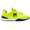 Fila Men’s Speedserve Energized Tennis Shoes (Safety Yellow/Black/White) -Tennis Equipment Shop 1TM01778 702 fila mens speedserve energized tennis shoes safety yellow black white right 1000 1000