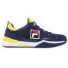 Fila Men’s Speedserve Energized Tennis Shoes (Navy/Buttercup/White) -Tennis Equipment Shop 1TM01814 424 fila mens speedserve tennis shoes navy buttercup white right 1000 1000
