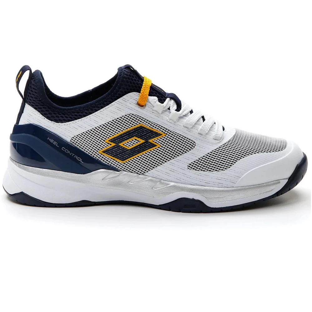 Lotto Men’s Mirage 200 Speed Tennis Shoes (White/Navy Blue/Saffron) 3 Lotto Men’s Mirage 200 Speed Tennis Shoes (White/Navy Blue/Saffron)