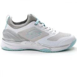 Lotto Women’s Mirage 200 Speed Tennis Shoes (White/Silver Metal 2/Blue Paradise)