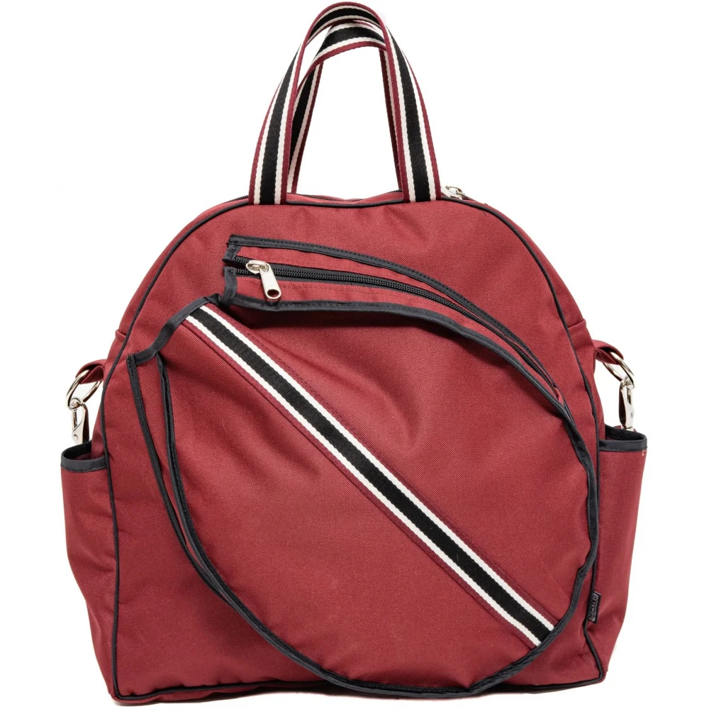 Cinda B BFab Tennis Tote (Burgundy) 3 Cinda B BFab Tennis Tote (Burgundy)