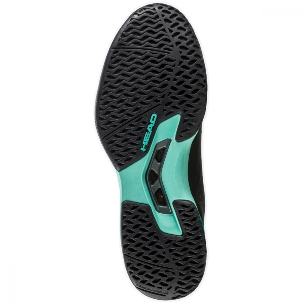 Head Men’s Sprint Pro 3.5 Tennis Shoes (Black/Teal) - Image 3