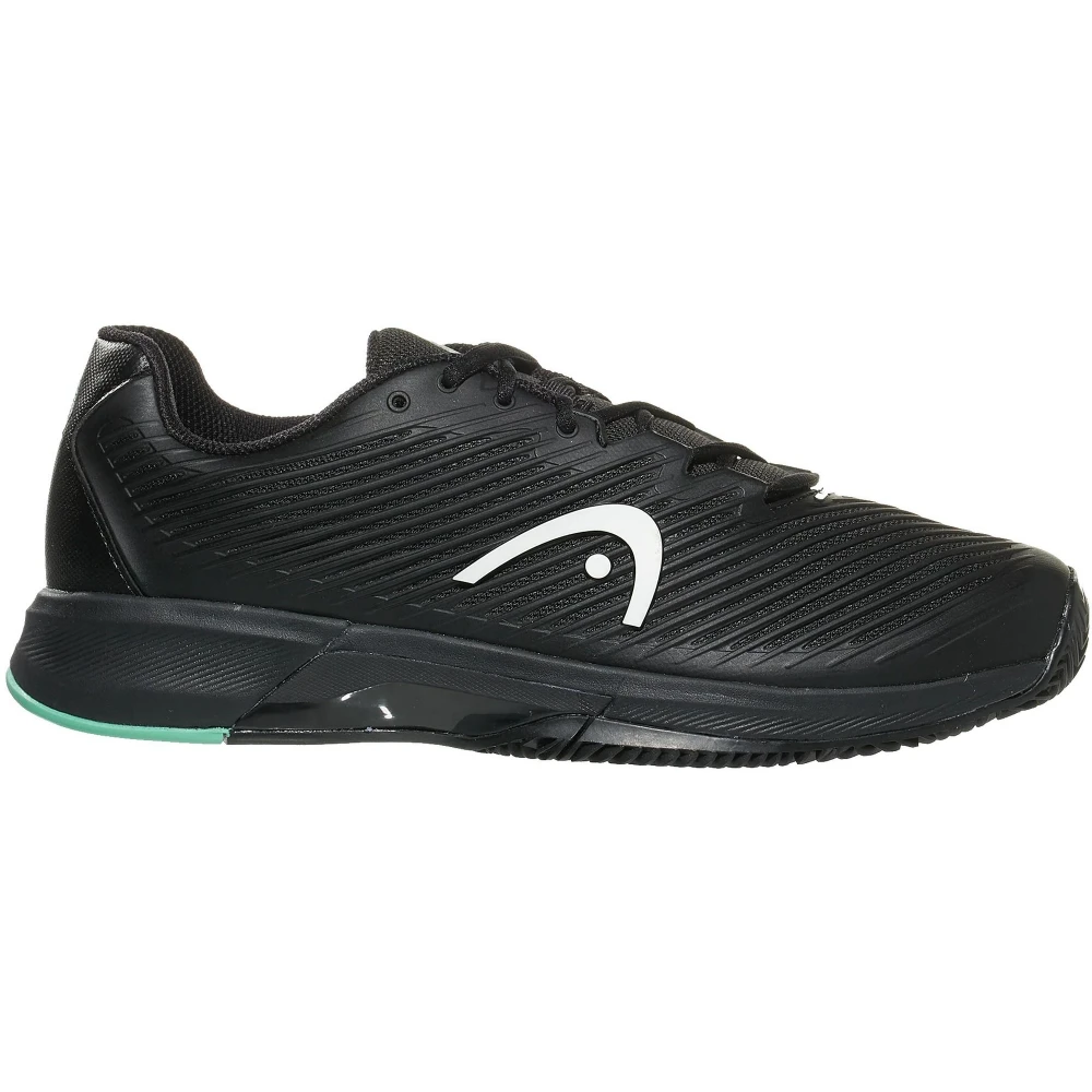 Head Men’s Revolt Pro 4.0 Clay Court Tennis Shoes (Black/Teal)