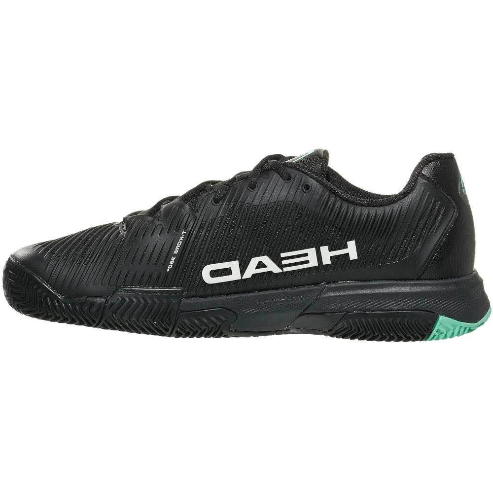 Head Men’s Revolt Pro 4.0 Clay Court Tennis Shoes (Black/Teal) - Image 2