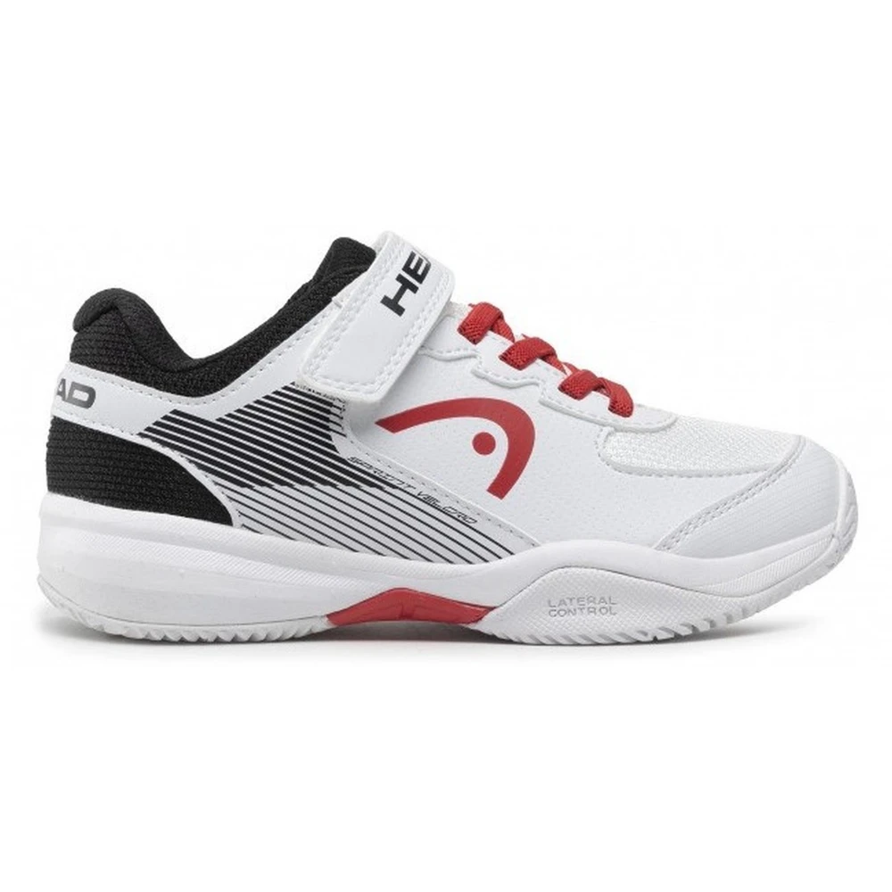 Head Kid’s Sprint 3.0 Velcro Padel Shoes (White/Red)