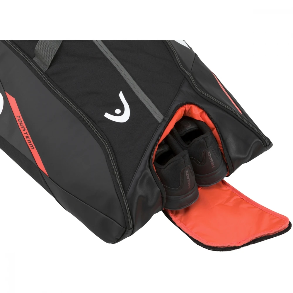 Head Tour Team 12R Monstercombi Tennis Bag (Black/Orange) - Image 2