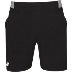 Babolat Men’s Compete Tennis Shorts W/ 7 Inch Inseam & Performance Polyester (Black/Black)