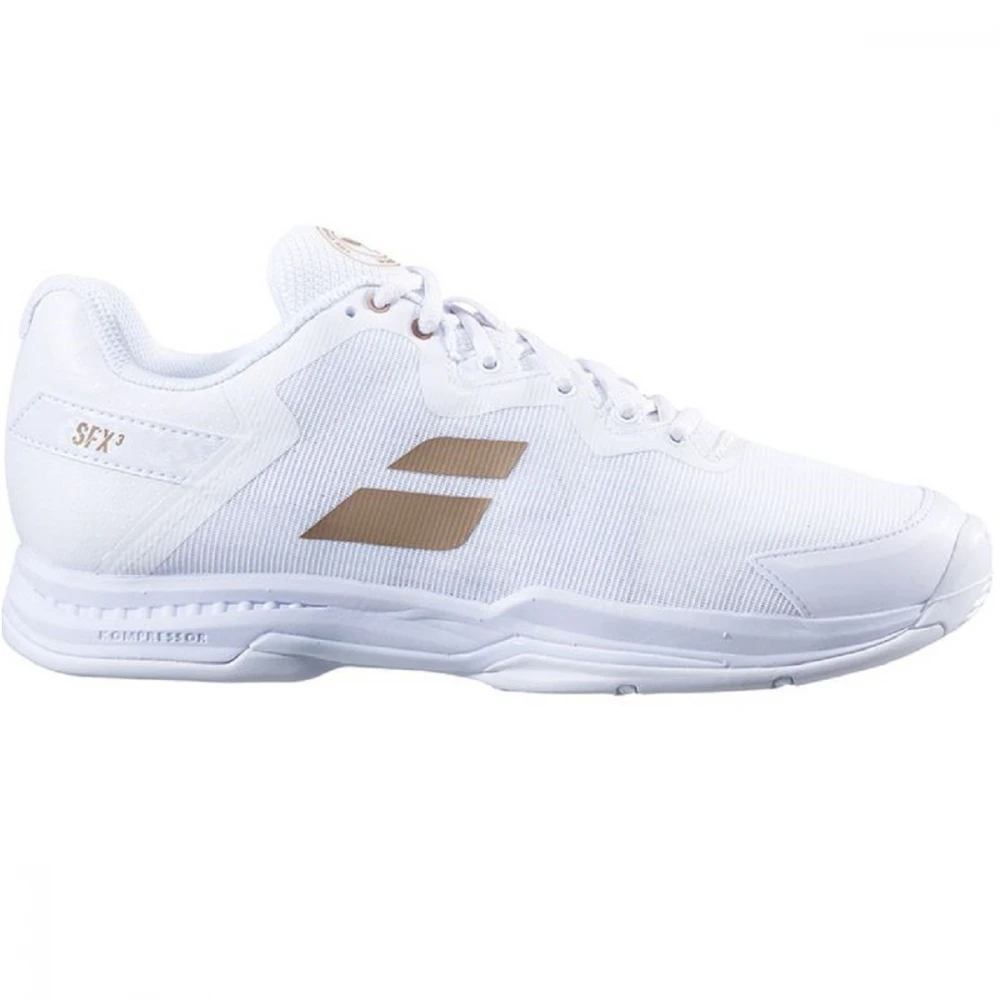Babolat Men’s SFX3 All Court Wimbledon Tennis Shoes (White/Gold) 3 Babolat Men’s SFX3 All Court Wimbledon Tennis Shoes (White/Gold)