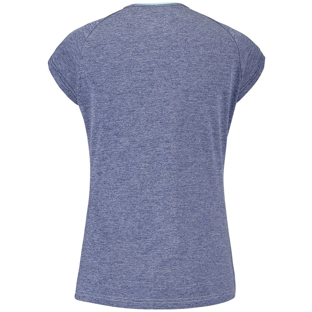 Babolat Girl’s Play Cap Sleeve Tennis Tee (White/Blue Heather) 4 Babolat Girl’s Play Cap Sleeve Tennis Tee (White/Blue Heather) - Image 2