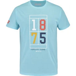 Babolat Men’s Exercise Vintage Crew Neck Tennis Tee (Angel Blue Heather)