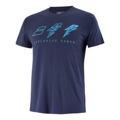 Babolat Men’s Drive Cotton Tennis Tee (Drive Blue)