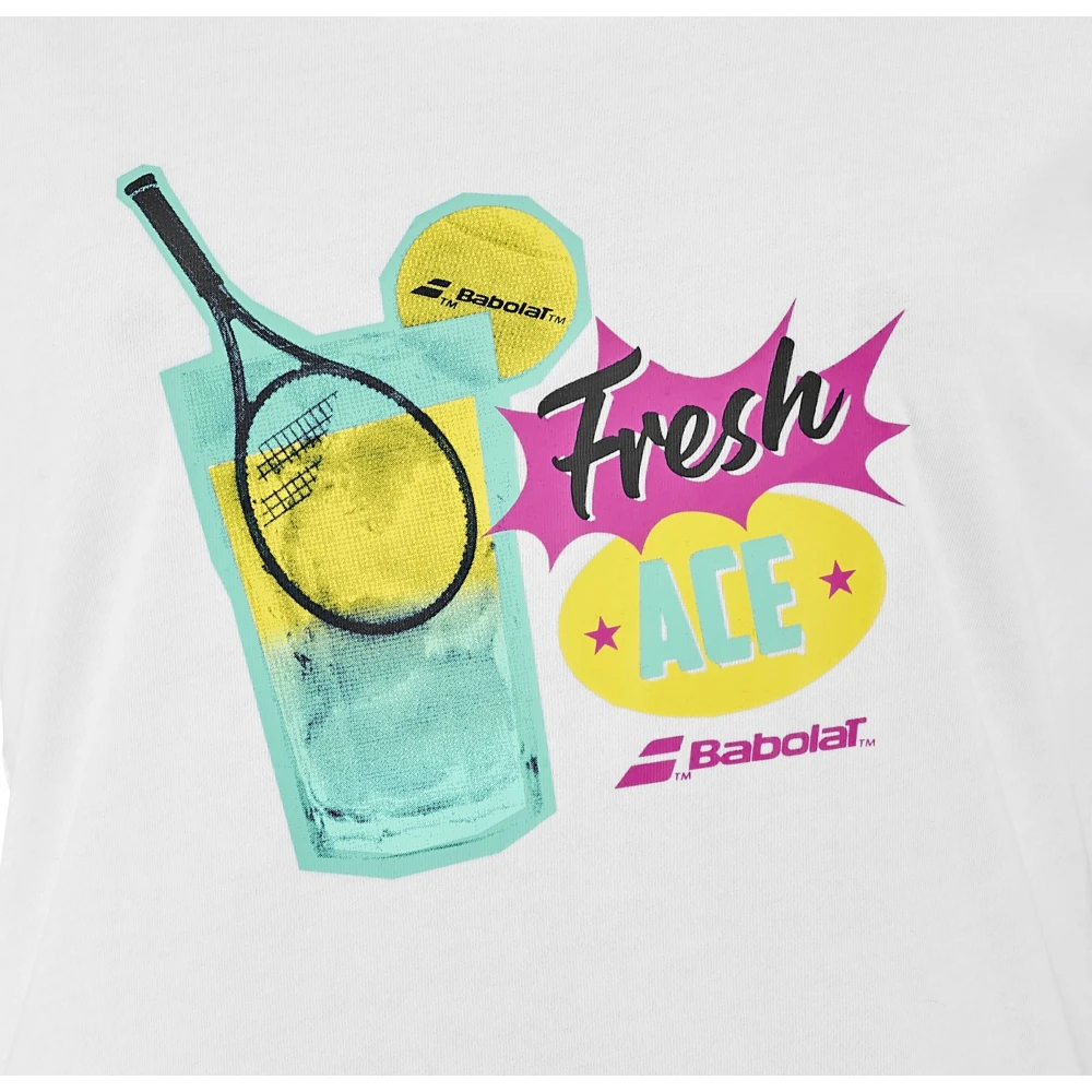 Babolat Women’s Exercise “Fresh Ace” Message Tennis Training Tee (White) 5 Babolat Women’s Exercise “Fresh Ace” Message Tennis Training Tee (White) - Image 3