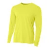 A4 Men’s Performance Long Sleeve Crew (Safety Yellow) -Tennis Equipment Shop 5134 fl1 1000 1000