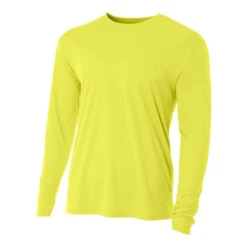 A4 Men’s Performance Long Sleeve Crew (Safety Yellow)