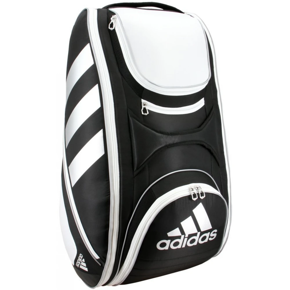Adidas Tour 12 Racquet Tennis Bag (Black/White/Silver) 4 Adidas Tour 12 Racquet Tennis Bag (Black/White/Silver) - Image 2