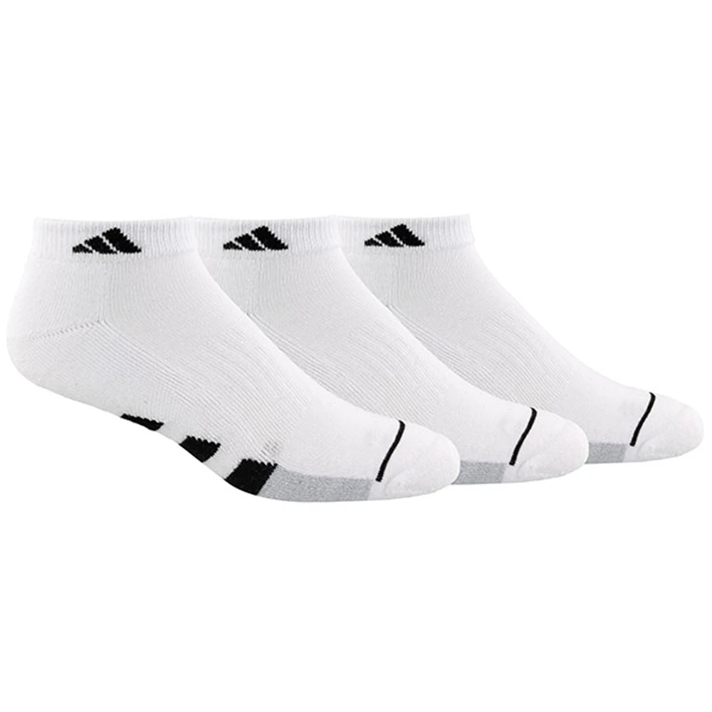 Adidas Men’s Cushioned Low Cut 3 Pack Tennis Socks (White/Black)