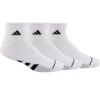 Adidas Men’s Cushioned Quarter 3-Pack Tennis Socks (White/Black)