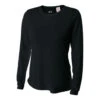 A4 Women’s Performance Long-Sleeve Crew Neck Shirt (Black) 1 A4 Women’s Performance Long-Sleeve Crew Neck Shirt (Black) -Tennis Equipment Shop 5382 fl1 1000 1000