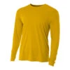 A4 Men’s Performance Long Sleeve Crew (Gold) -Tennis Equipment Shop 5429 fl1 1000 1000