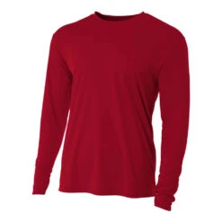 A4 Men’s Performance Long Sleeve Crew (Cardinal)