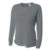 A4 Women’s Performance Long-Sleeve Crew Neck Shirt (Graphite) 2 A4 Women’s Performance Long-Sleeve Crew Neck Shirt (Graphite) -Tennis Equipment Shop 5980 fl1 1000 1000