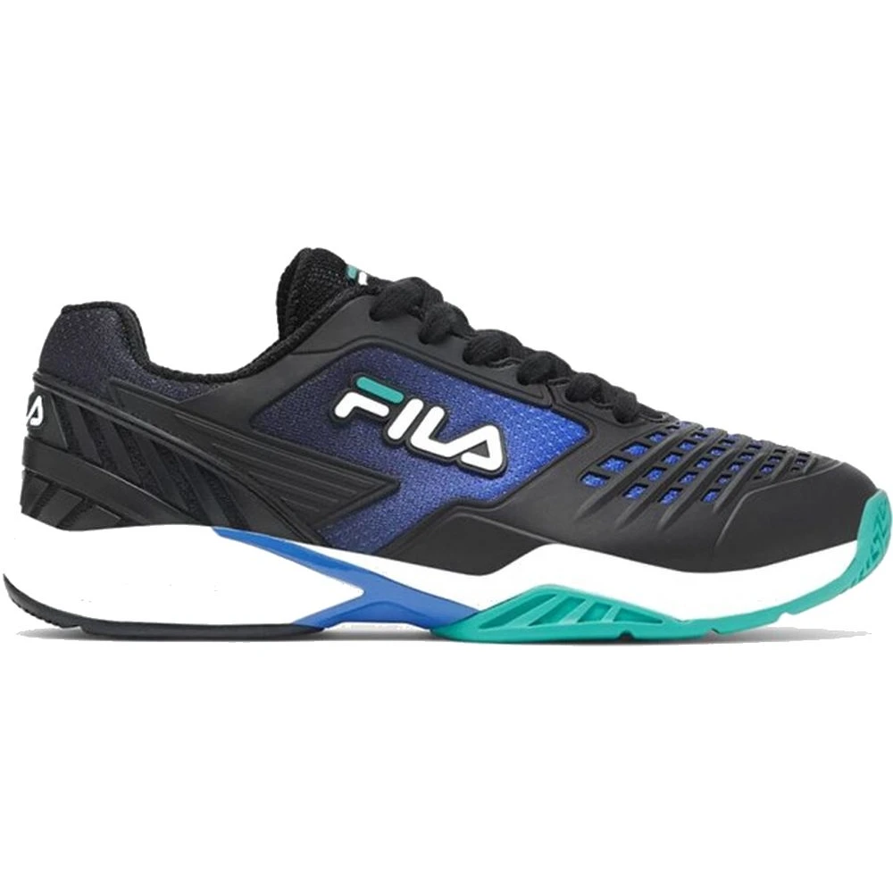 Fila Women’s Axilus 2 Energized Tennis Shoes (Black/Amparo Blue/Turquoise)
