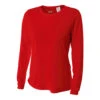 A4 Women’s Performance Long-Sleeve Crew Neck Shirt (Scarlet) 2 A4 Women’s Performance Long-Sleeve Crew Neck Shirt (Scarlet) -Tennis Equipment Shop 7896 fl1 1000 1000
