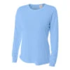 A4 Women’s Performance Long-Sleeve Crew Neck Shirt (Light Blue) 2 A4 Women’s Performance Long-Sleeve Crew Neck Shirt (Light Blue) -Tennis Equipment Shop 7997 fl1 1000 1000