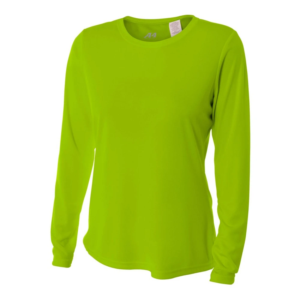 A4 Women’s Performance Long-Sleeve Crew Neck Shirt (Lime) 3 A4 Women’s Performance Long-Sleeve Crew Neck Shirt (Lime)