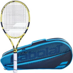 Babolat Aero Junior + Blue Club Tennis Starter Kit - Best For Ages 11 To 12