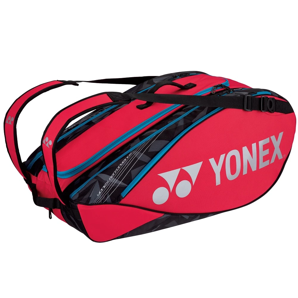 Yonex Pro 9 Racquet Tennis Bag (Tango Red) 3 Yonex Pro 9 Racquet Tennis Bag (Tango Red)