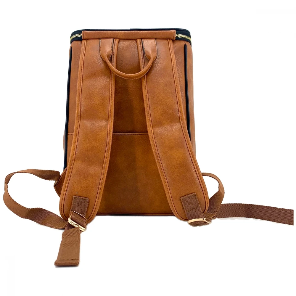 NiceAces Handmade Vegan Leather Backpack Cooler (Brown) 5 NiceAces Handmade Vegan Leather Backpack Cooler (Brown) - Image 3