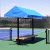 SunTrends 8-Foot Tennis Court Cabana Bench - Flat -Tennis Equipment Shop Cabana Bench 10 Surface Mounted Pacific Blue Canvas 1000 1000