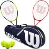 Wilson Energy XL + Envy XP Mixed Doubles Tennis Bundle W An Advantage II Bag & 3 Balls -Tennis Equipment Shop Date Night Mixed Doubles Racquet Starter Set Wilson Energy XL Envy XP 2 b 1000 1000