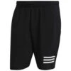 Adidas Men’s Club 9 Inch 3 Stripe Tennis Shorts (Black) -Tennis Equipment Shop GL5411 adidas Mens Club 9 Inch 3 Stripe Tennis Shorts Black with White Stripes Front 1000 1000