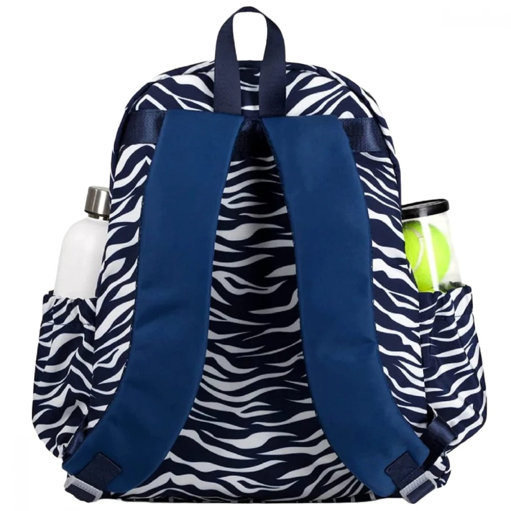 Ame & Lulu Game On Tennis Backpack (Navy Tiger Stripe) 4 Ame & Lulu Game On Tennis Backpack (Navy Tiger Stripe) - Image 2