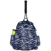 Ame & Lulu Game On Tennis Backpack (Navy Tiger Stripe) -Tennis Equipment Shop GTBP265 ameandlulu game on tennis backpack navy tiger stripe front 1000 1000
