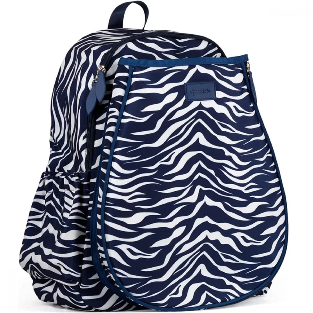 Ame & Lulu Game On Tennis Backpack (Navy Tiger Stripe) 5 Ame & Lulu Game On Tennis Backpack (Navy Tiger Stripe) - Image 3
