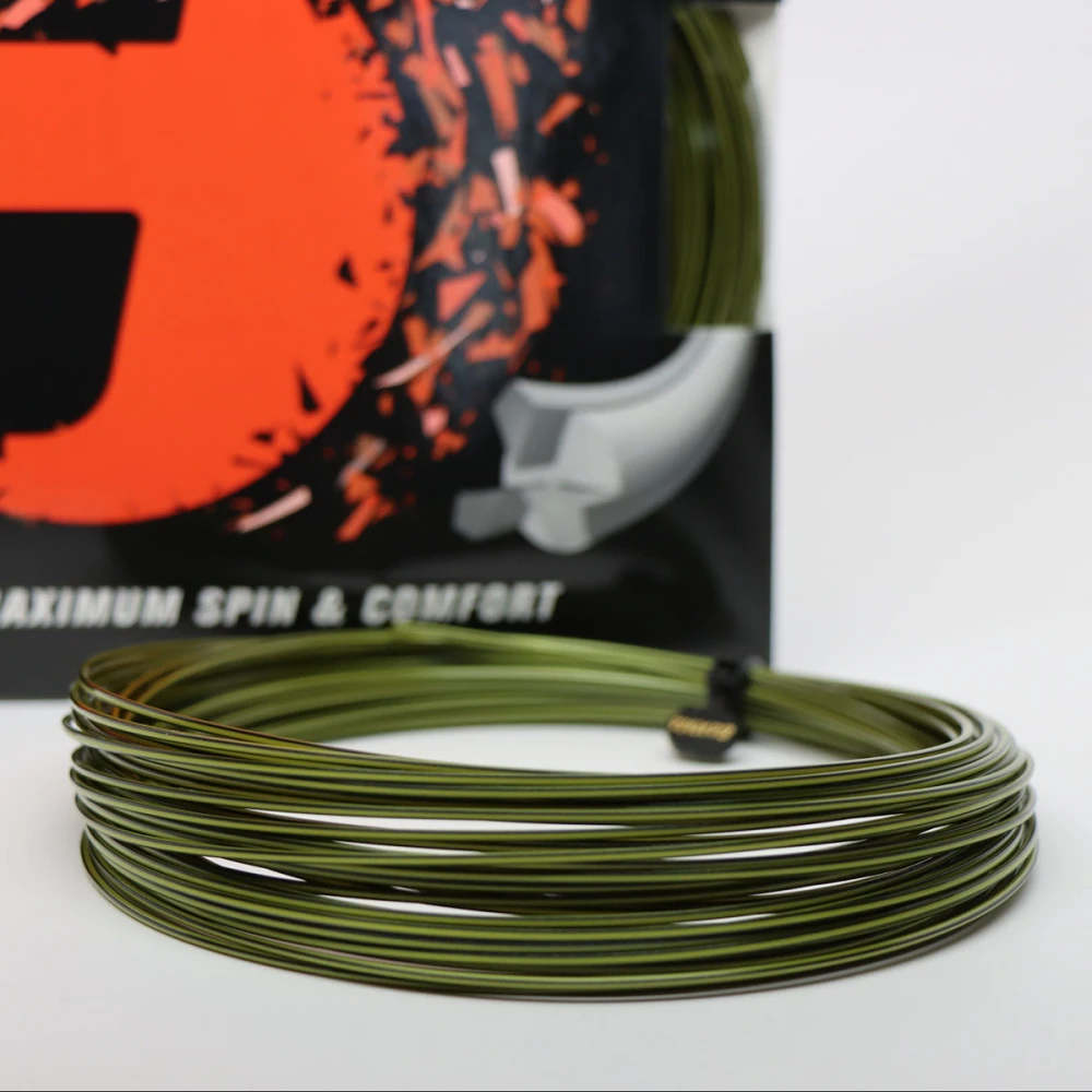 Gamma AMP Verve Soft Yellow/Black 17g Tennis String (Set) - Image 2