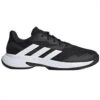 Adidas Men’s CourtJam Tennis Shoes (Core Black/White/Core Black) -Tennis Equipment Shop GW2554 adidas mens courtjam control tennis shoes black white right2 1000 1000
