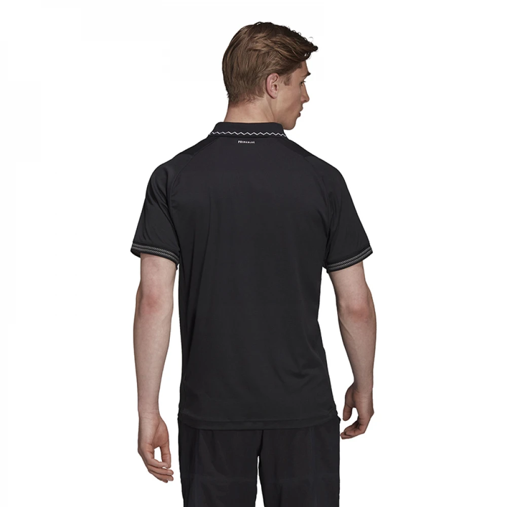 Adidas Men’s Freelift Primeblue Tennis Polo (Black) - Image 3