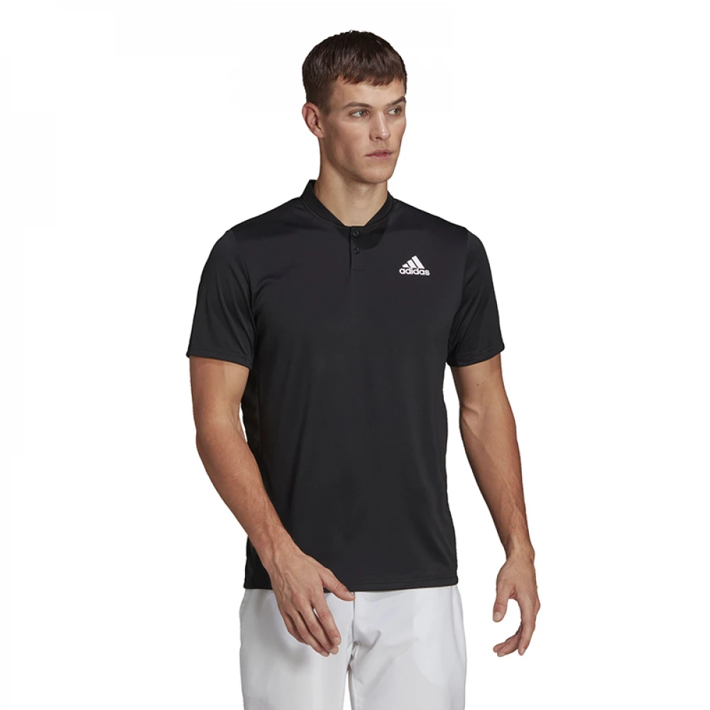 Adidas Men’s Club Henley Tennis Polo (Black) 4 Adidas Men’s Club Henley Tennis Polo (Black) - Image 2