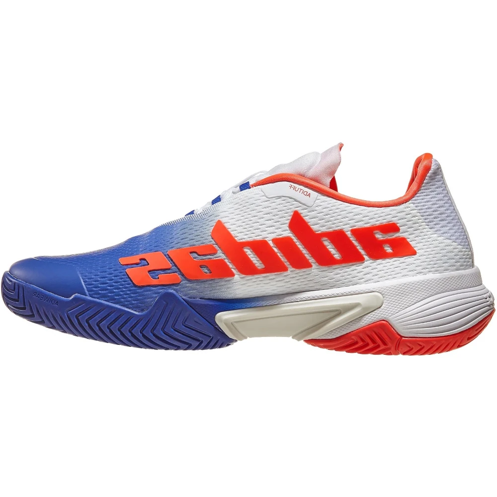 Adidas Men’s Barricade Tennis Shoes (Lucid Blue/Core Black/Solar Red) - Image 2